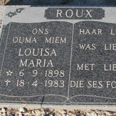 ROUX Louisa Maria 1898-1983