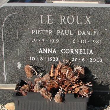 ROUX Pieter Paul Daniel, le 1919-1981 &amp; Anna Cornelia 1923-2002