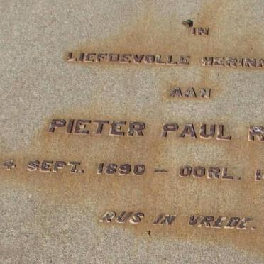 ROUX Pieter Paul 1890-1963