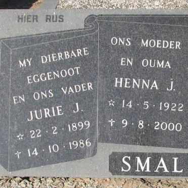 SMAL Jurie J. 1899-1986 &amp; Henna J. 1922-2000