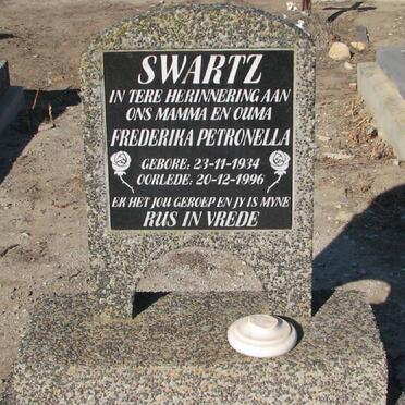 SWARTZ Frederika Petronella 1934-1996