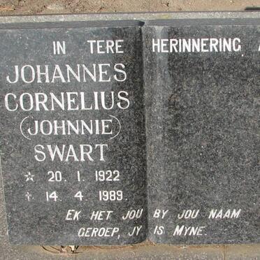SWART Johannes Cornelius 1922-1989