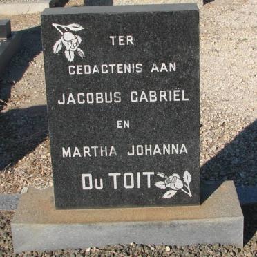 TOIT Jacobus Gabriel, du &amp; Martha Johanna
