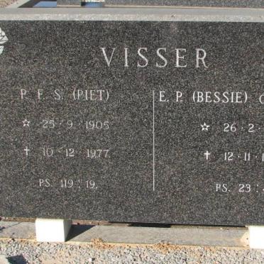 VISSER P.F.S. 1905-1977 &amp; E.P. GERRYTS 1909-1993