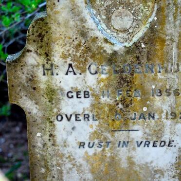 GELDENHUYS Hendrik Albertus Barend 1856-1925