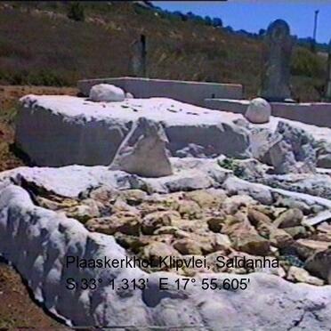 Western Cape, VREDENBURG district, Saldanha Military Basis, Klipvlei 284, farm cemetery