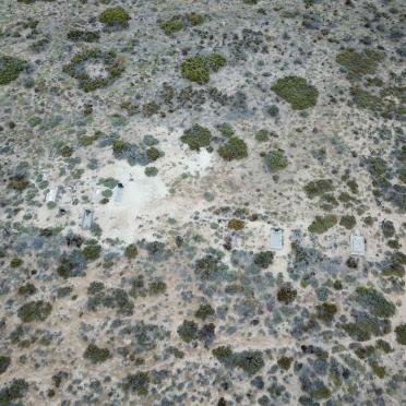1. Aerial view of the graves