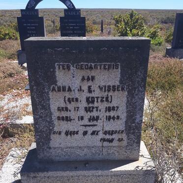VISSER Anna Jacoba Elizabeth nee KOTZÉ 1887-1949