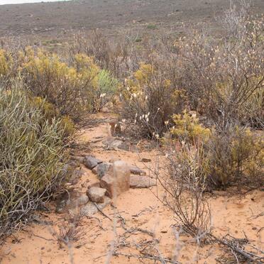 ? Unmarked grave with stones
