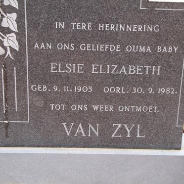 ZYL Elsie Elizabeth, van 1905-1982