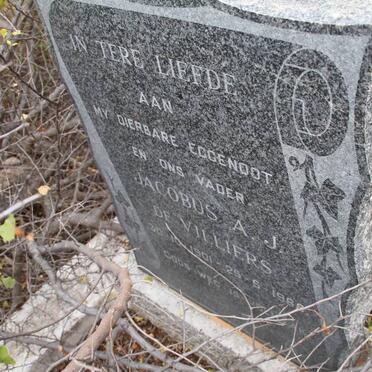 VILLIERS Jacobus A.J., de 1901-1968 