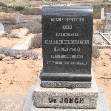 JONGH Martha Margaretha, de nee VISAGIE 1882-1970