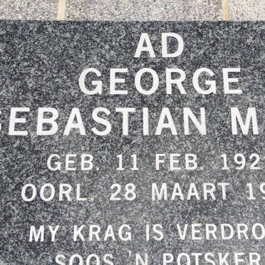 MAAS Ad George Sebastian 1922-1937