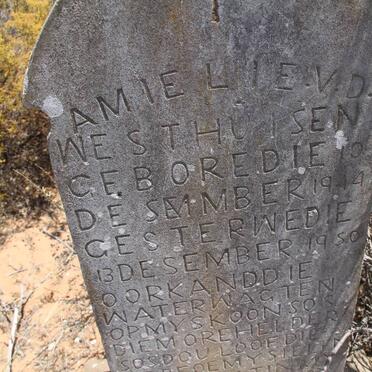 WESTHUISEN Amilie, v.d. 1944-1950