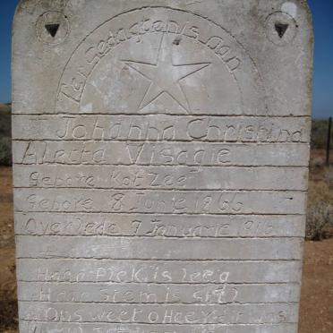 VISAGIE Johanna Christina Aletta nee KOTZEE 1866-1916