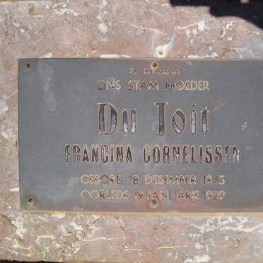 TOIT Francina Cornelissen, du 1845-1929