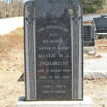 ENGELBRECHT Maataje M.J. 1930-1950
