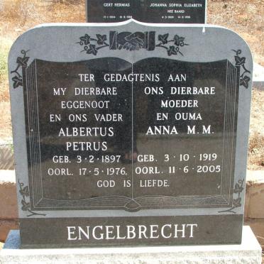ENGELBRECHT Albertus Petrus 1897-1976 &amp; Anna M.M. 1919-2005