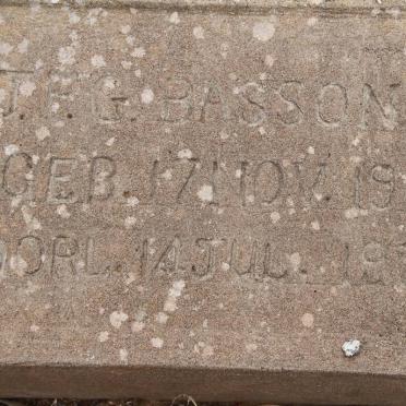 BASSON J.P.G. 1923-1926