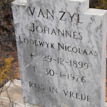 ZYL Johannes Lodewyk Nicolaas, van 1899-1976