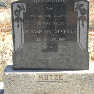 KOTZÉ Fransiscus Xeverius 1907-1955