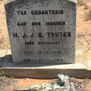 TRUTER M.J.J.E. nee AGENBAG 1878-1969