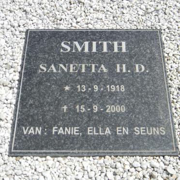 SMITH Helena Johanna nee COETZEE 1893-1971 :: SMITH Sanetta H.D. 1918-2000