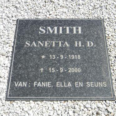SMITH Helena Johanna nee COETZEE 1893-1971 :: SMITH Sanetta H.D. 1918-2000
