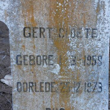 CLOETE Gert 1958-1973