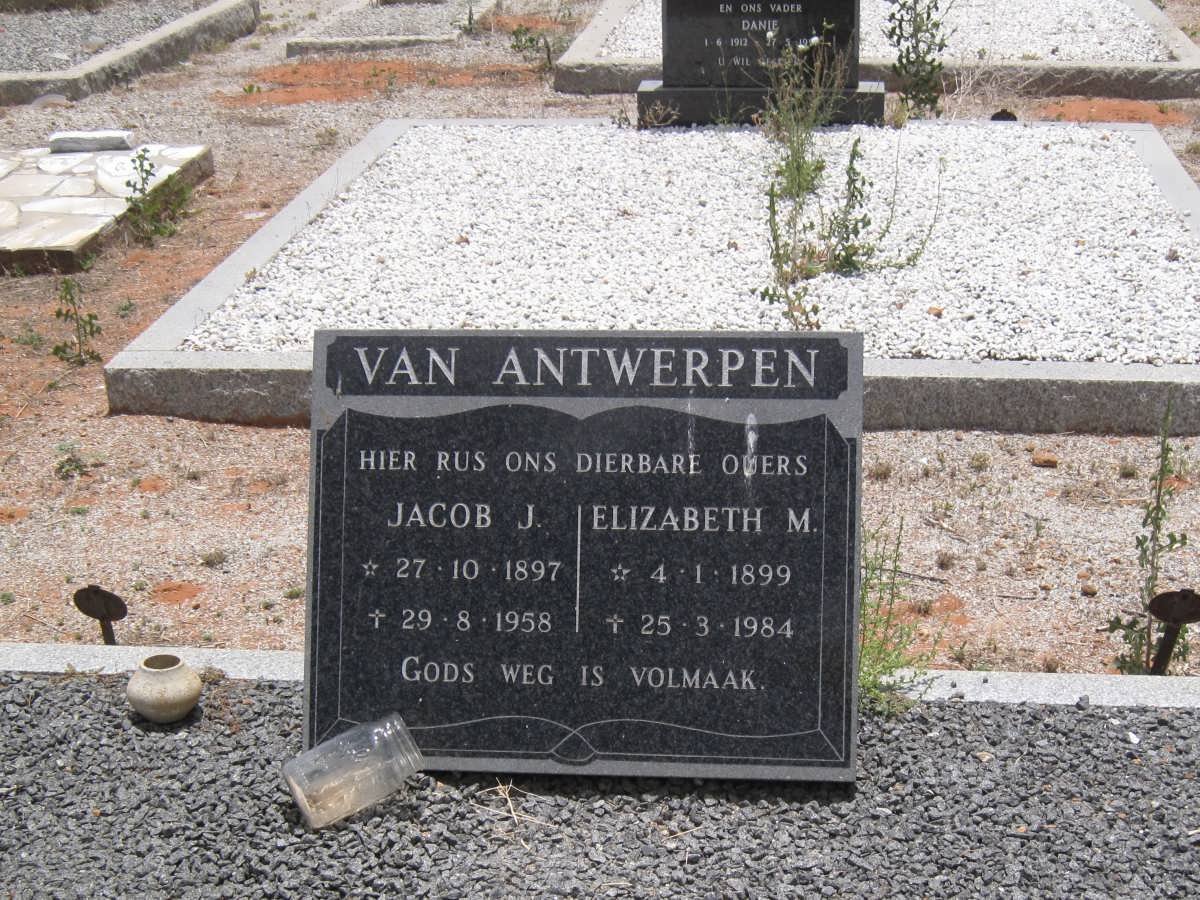 ANTWERPEN Jacob J., van 1897-1958 &amp; Elizabeth M. 1899-1984