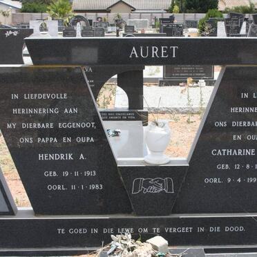 AURET Hendrik A. 1913-1983 &amp; Catherine A.C. 1921-1999