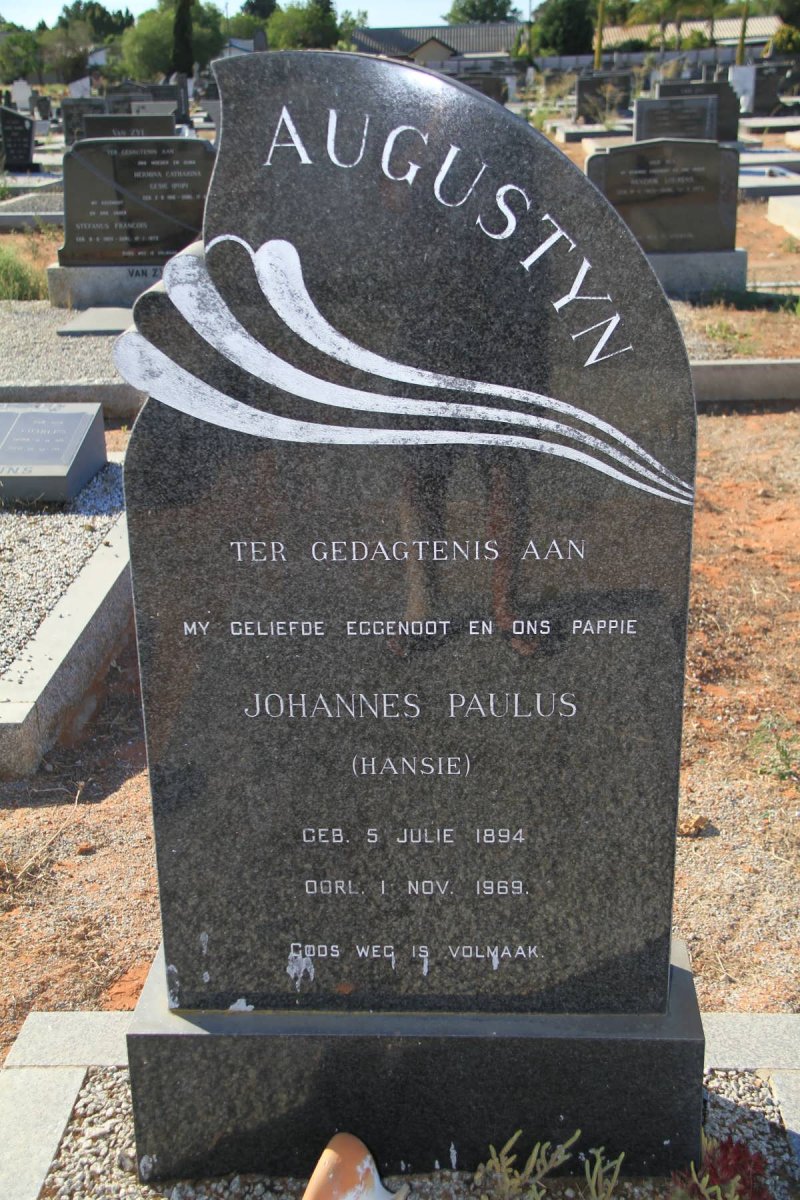 AUGUSTYN Johannes Paulus 1894-1969