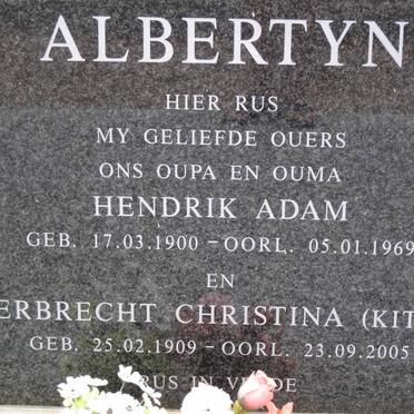 ALBERTYN Hendrik Adam 1900-1969 &amp; Gerbrecht Christina 1909-2005