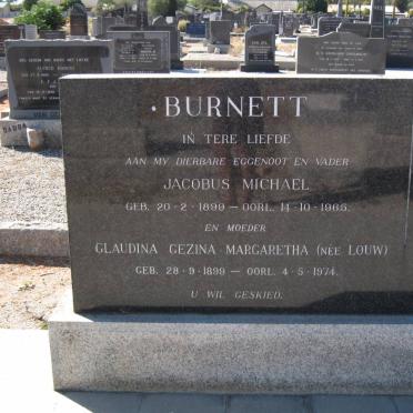 BURNETT Jacobus Michael 1899-1965 &amp; Glaudina Gezina Margaretha LOUW 1899-1974