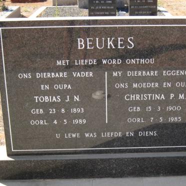 BEUKES Tobias J.N. 1893-1989 &amp; Christina P.M. 1900-1985