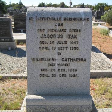 AARDE Jacobus Izak, van 1867-1930 &amp; Wilhelmina Catharina MAREE 1868-1926