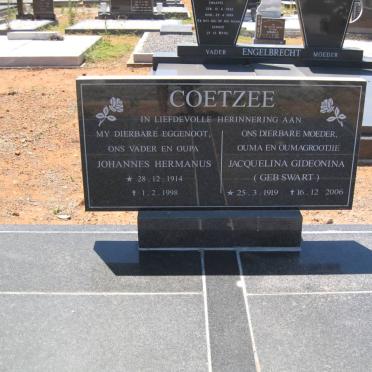 COETZEE Johannes Hermanus 1914-1998 &amp; Jacquelina Gideonina SWART 1919-2006