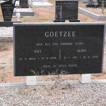 COETZEE Piet 1904-1978 &amp; Alida 1917-1978