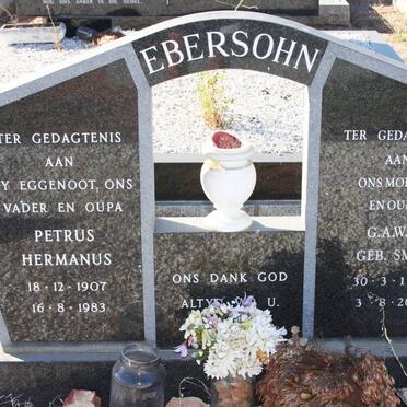 EBERSOHN Petrus Hermanus 1907-1983 &amp; G.A.W.L. SMIT 1927-2006