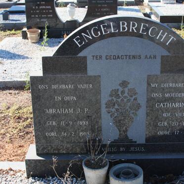 ENGELBRECHT Abraham J.P. 1893-1983 &amp; Catharina A.C.  DE VILLIERS 1904-1981