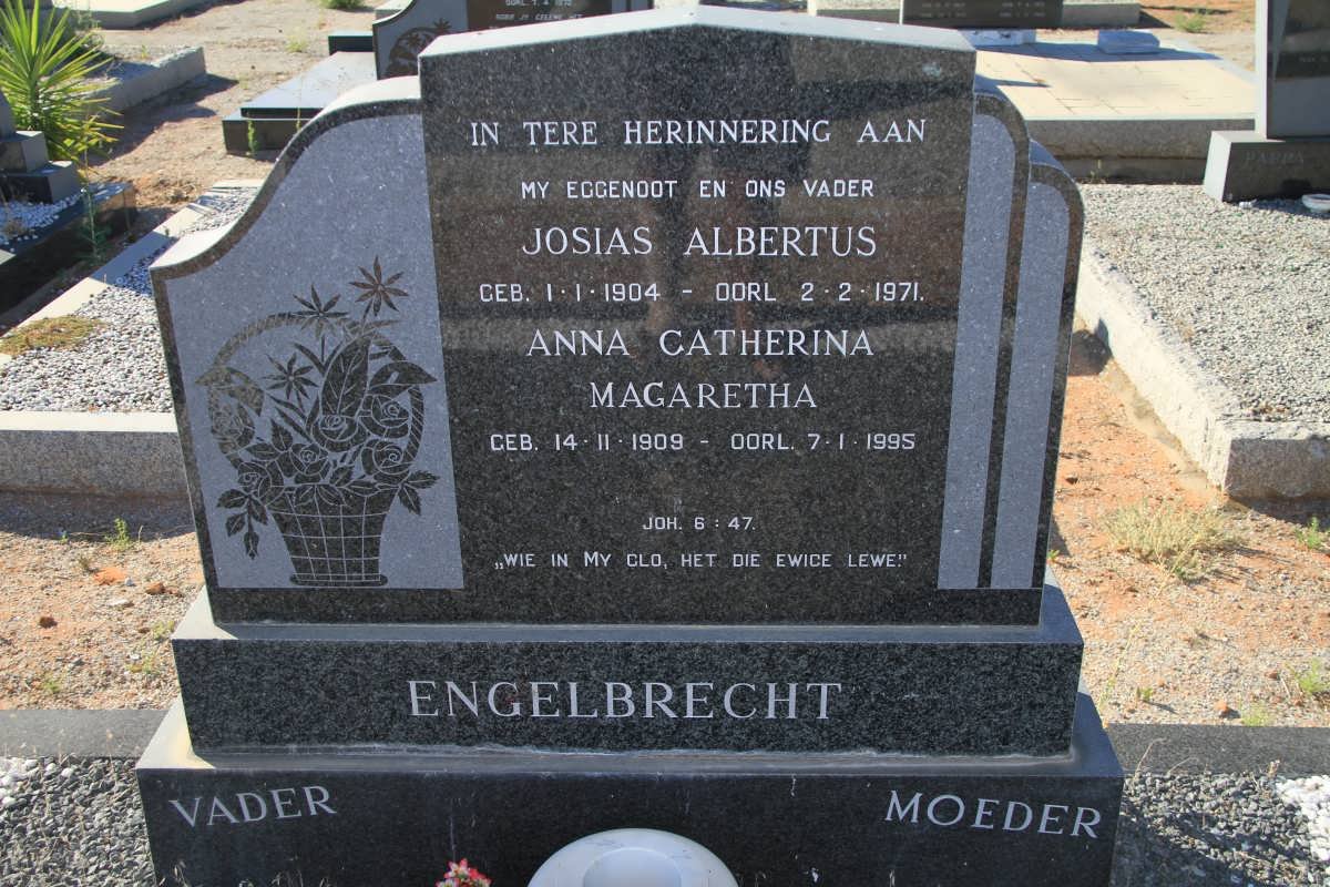 ENGELBRECHT Josias Albertus 1904-1971 &amp; Anna Catherina Magaretha 1909-1995