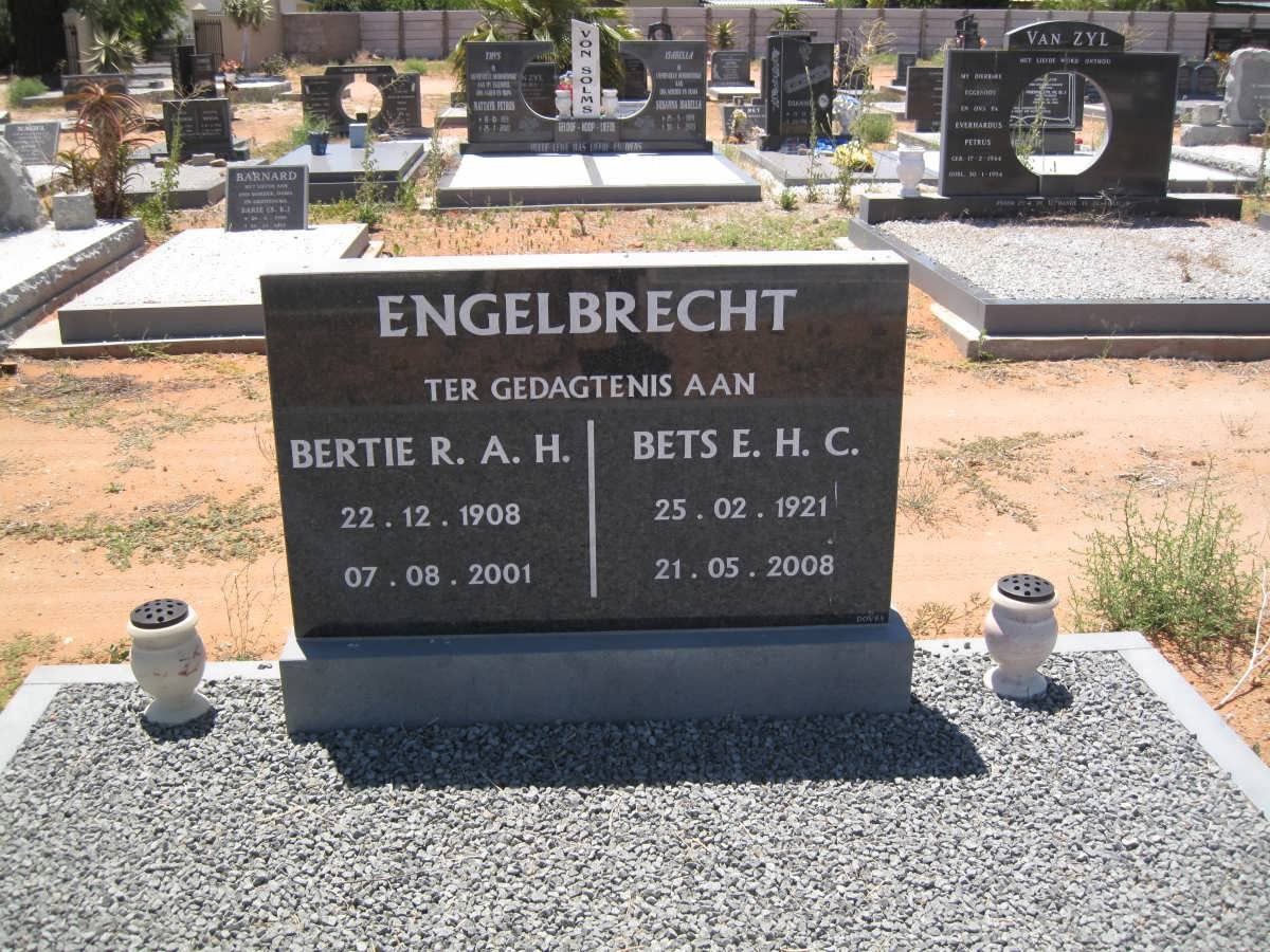 ENGELBRECHT R.A.H. 1908-2001 &amp; E.H.C. 1921-2008