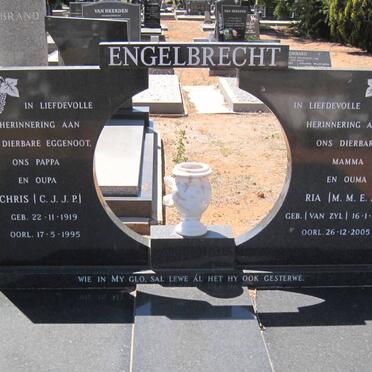 ENGELBRECHT C.J.J.P. 1919-1995 &amp; M.M.E.J. VAN ZYL 1927-2005
