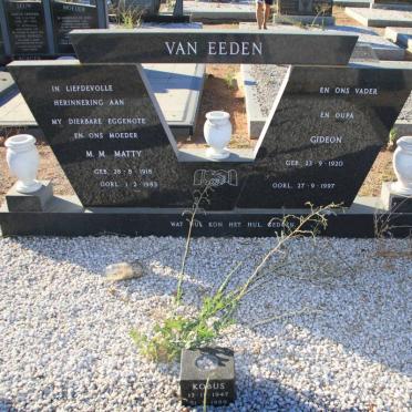 EEDEN Gideon, van 1920-1997 &amp; M.M. 1918-1983 :: VAN EEDEN Kobus 1947-1989