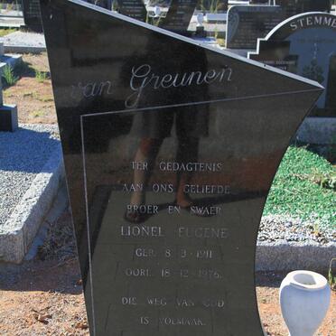 GREUNEN Lionel Eugene, van 1911-1976