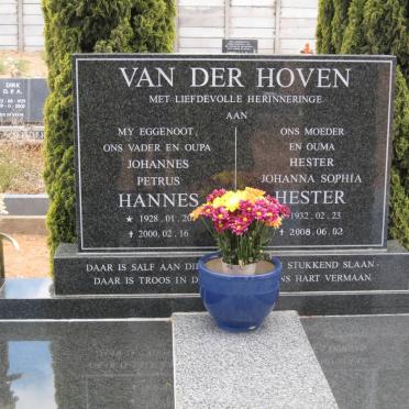 HOVEN Johannes Petrus, van der 1928-2000 &amp; Hester Johanna Sophia 1932-2008
