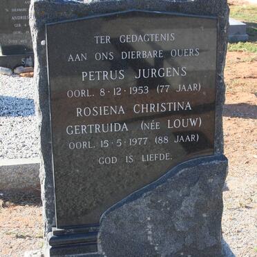 HEYNS Petrus Jurgen -1953 &amp; Rosiena Christina Gertruida LOUW -1977