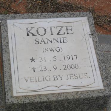 KOTZE S.W.G. 1917-2000