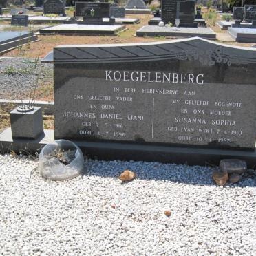 KOEGELENBERG Johannes Daniel 1916-1996 &amp; Susanna Sophia  VAN WYK 1910-1987