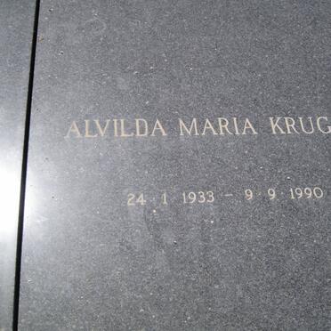 KRUGER Alvilda Maria 1933-1990